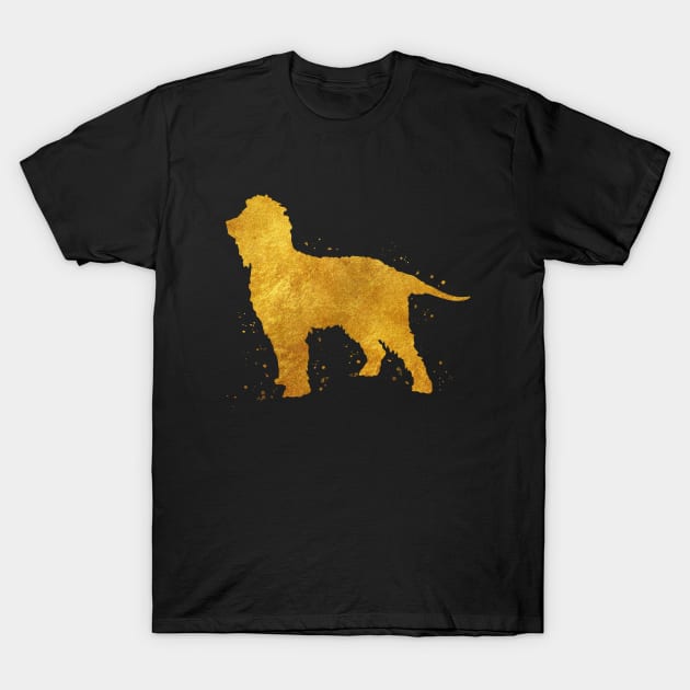 Irish water spaniel golden art T-Shirt by Yahya Art